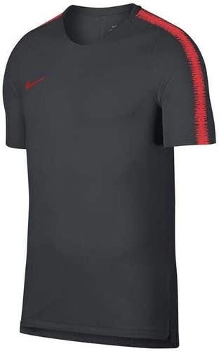 Nike Mens Breathe Squad 894539 Size Large Black Red Soccer Football Top NWT $40