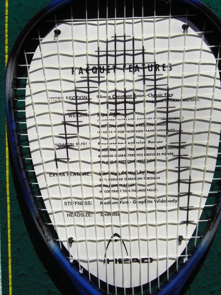 Head Graphite Director Racket HEAD Legend Oversize Graphite Widebody Racket 4 1/2 Strung 16x19 Cover ...