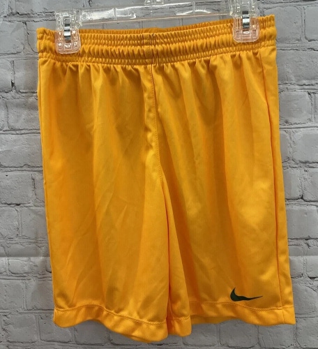 Nike Youth Unisex DriFIT 921077 Size Large Yellow Athletic Training Shorts New