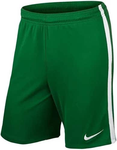 Nike Youth Unisex League Knit 725983 Size Small Green White Soccer Shorts NWT
