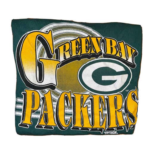 Vintage 90s Green Bay Packers T-Shirt Trench USA Size Medium/Large