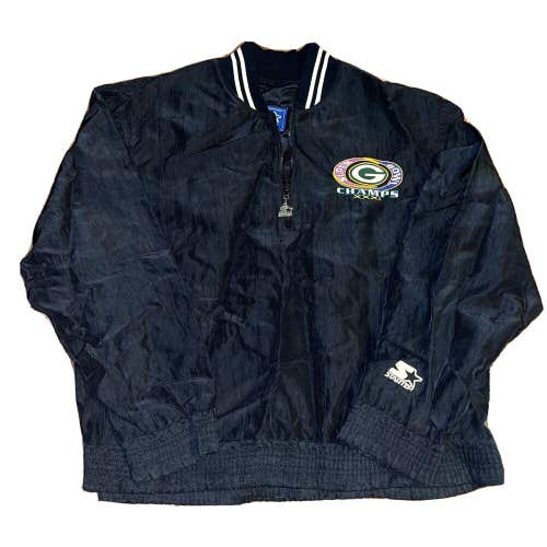 Vintage Green Bay Packers Super Bowl XXXI Starter Windbreaker Jacket Size XL 90s
