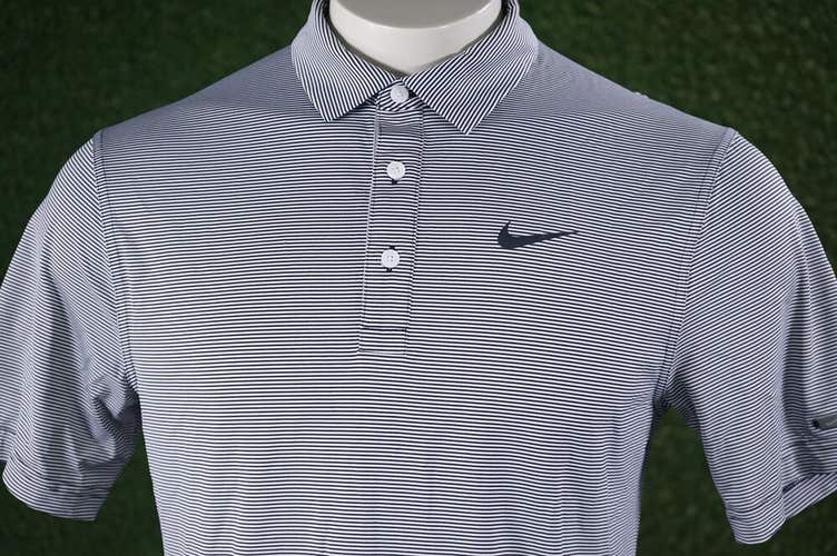 MEN’S SMALL NIKE DRI-FIT PLAYER CONTROL STRIPED GOLF POLO, VGC ~ L@@K!!