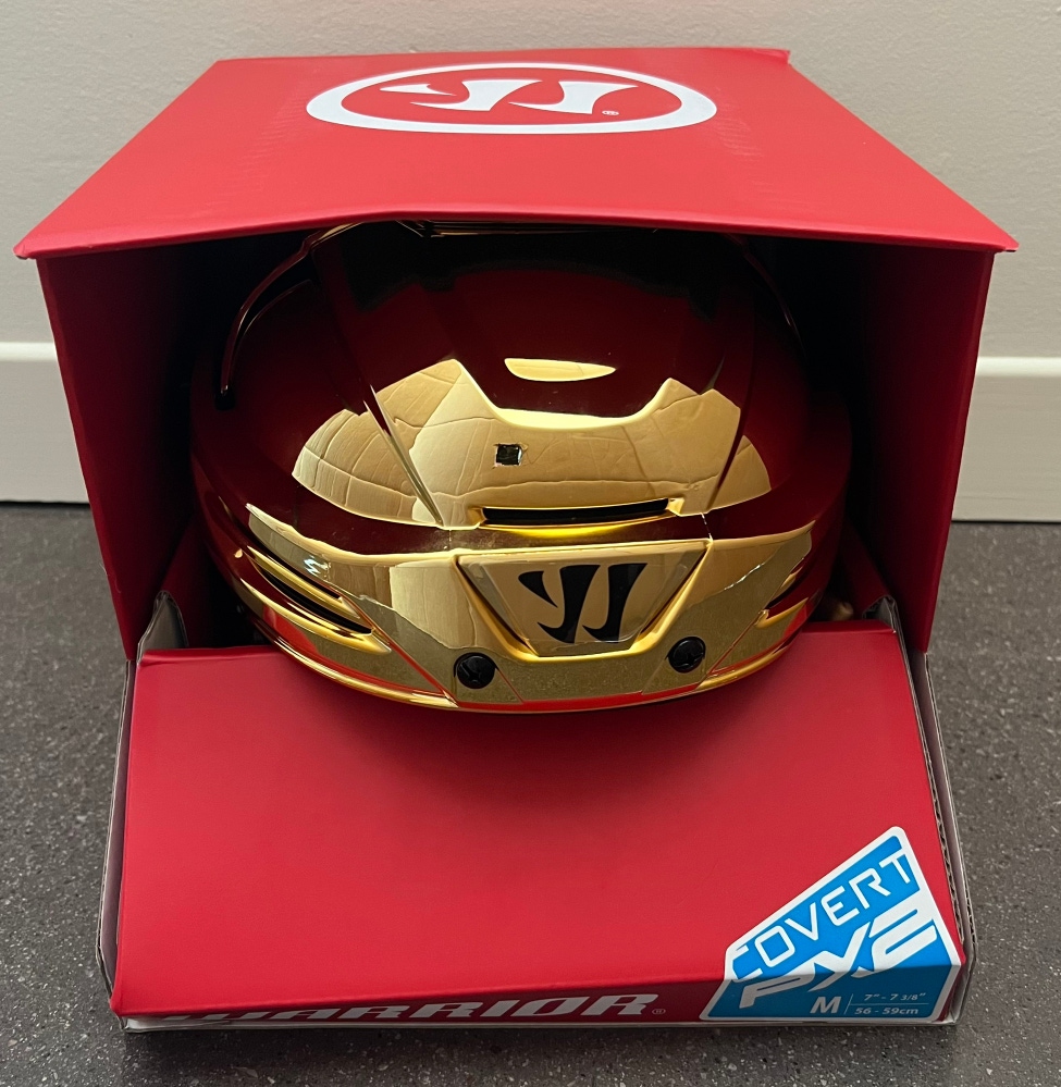 New Warrior Covert PX2 Sr Med Vegas Golden Knights Gold Chrome Pro Stock Helmet (Check Description)