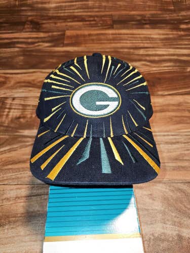 Vintage Green Bay Packers NFL Sports Game Day Shatter Style Hat Snapnack