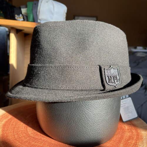 New Era NFL Fedora Black Wool Cap Hat Size XL $47.95 BRAND NEW WITH TAGS