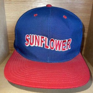 Vintage Sunflower Embroidered Snapback Hat Rare