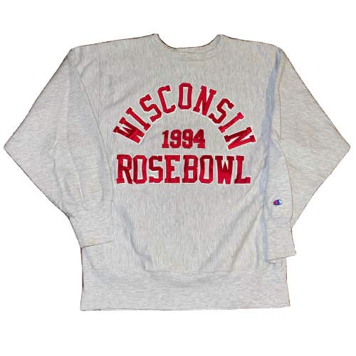 Vintage 1994 Wisconsin Badgers Champion Reverse Weave Rose Bowl Sweatshirt L/XL