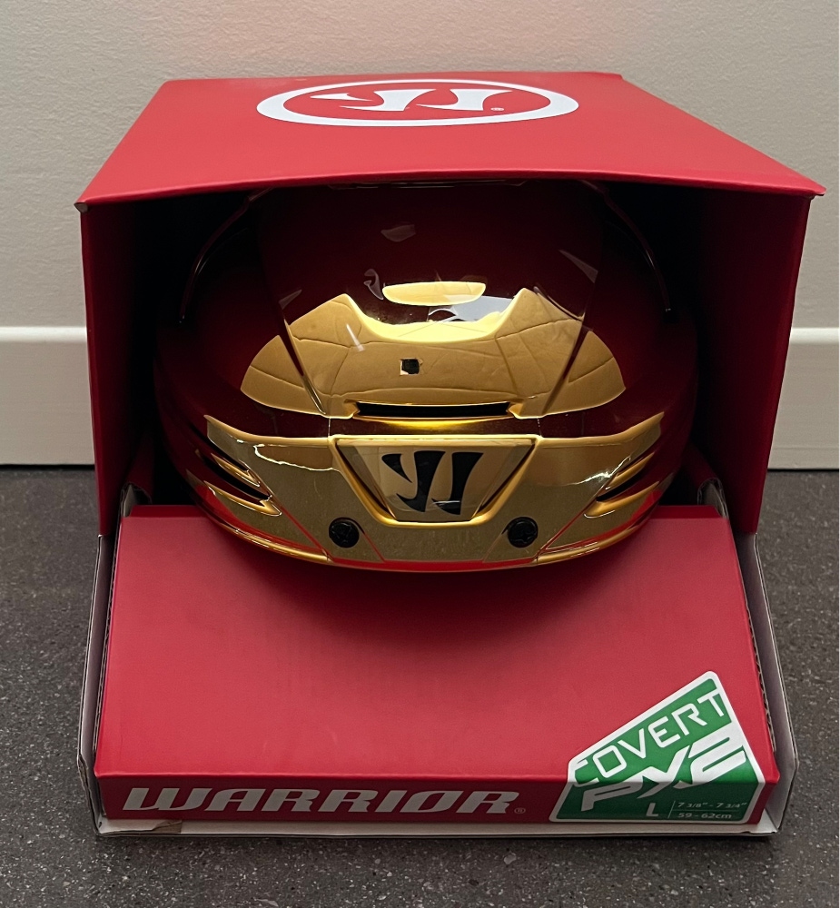 New Warrior Covert PX2 Sr Lrg Vegas Golden Knights Gold Chrome Pro Stock Helmet (Check Description)