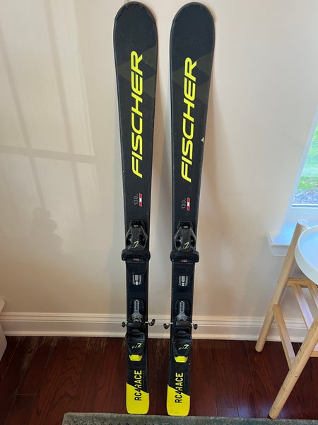 Used Fischer 130 cm Racing RC4 Race Skis With FJ7 Bindings