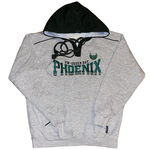 University Of Green Gay UWGB Phoenix Hoodie Sweatshirt Stitched Men's Size Large