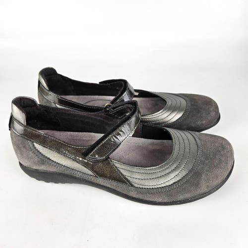 Naot Kirei Mary Jane Women's Size: 39/8 Sterling Silver Gray Suede Shoe