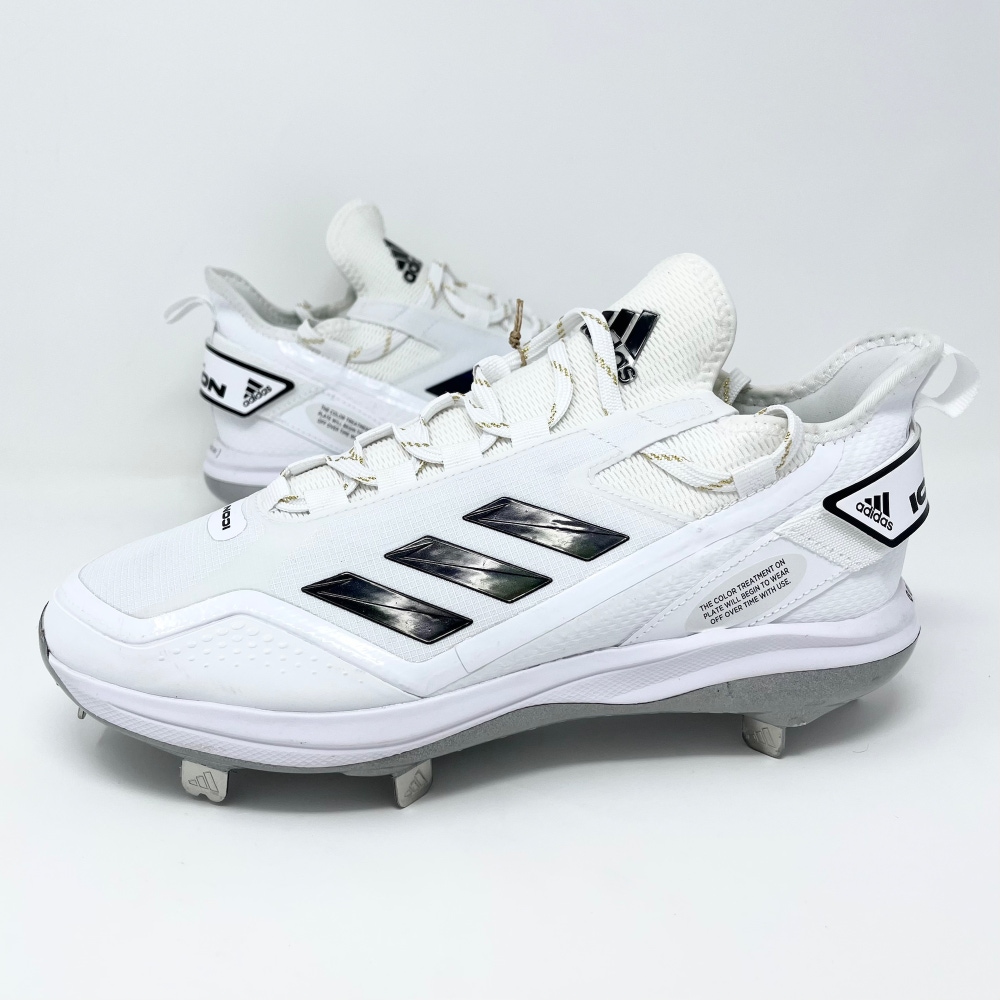 Adidas Icon Boost 7 Baseball Cleats White Black Men’s Size 8.5 (GX2803)