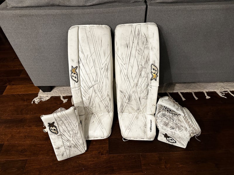 Used Regular 34 Plus 1" Brian's Subzero 7.0 Full Set Goalie Leg Pads, Catcher and Blocker