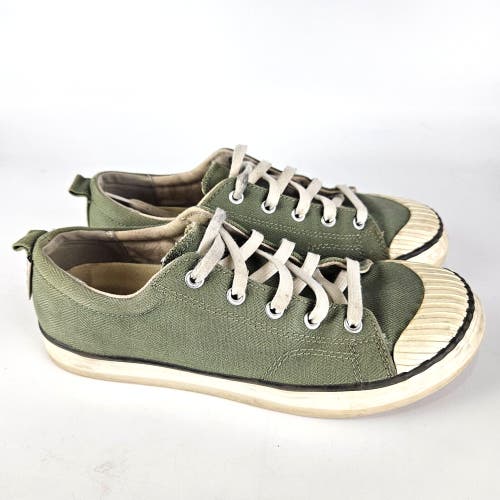 Keen Elsa 1017145 Women Green Canvas  Lace Up Low Top Sneaker Shoes Size US 9