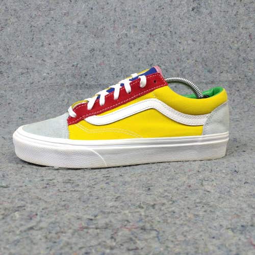 Vans Womens 7.5 Shoes Style 36 Sunshine Colorblock Yellow Red Blue Skate Sneaker