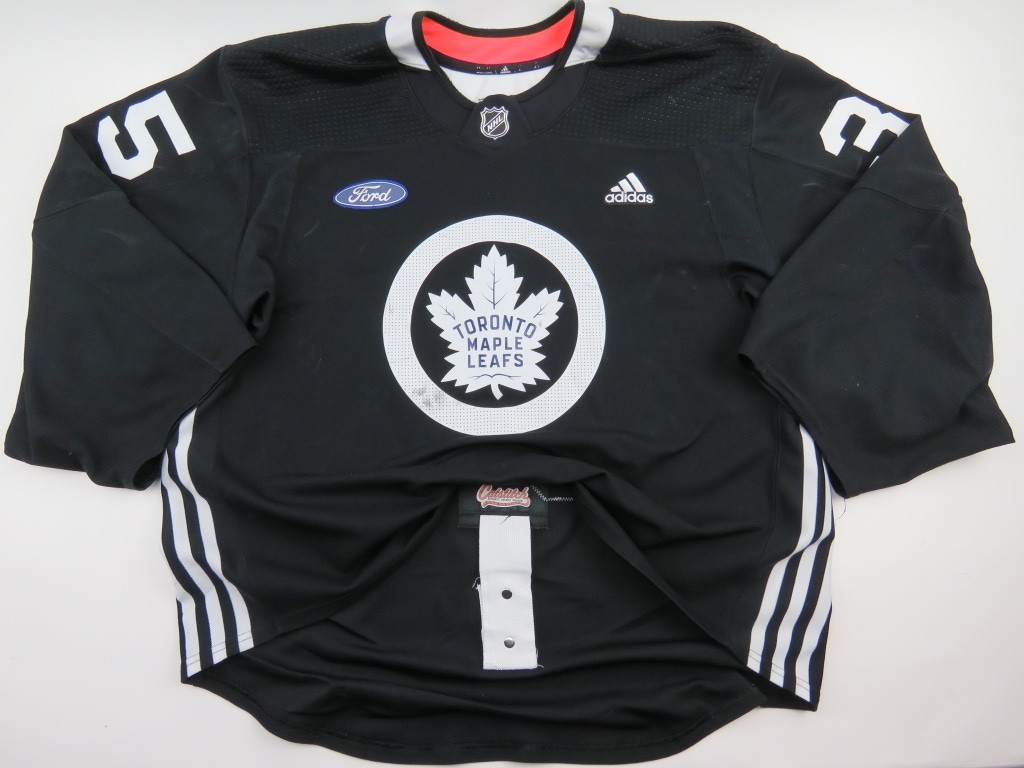 Adidas Toronto Maple Leafs Practice Worn Authentic NHL Hockey Jersey Black Size 58 GOALIE #35
