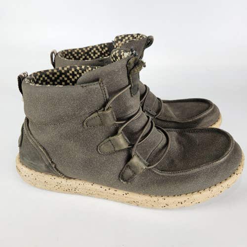 Hey Dude Lea Ankle Boots Coffee Womens Size 8 High Tops - See Description.