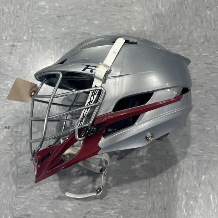 Used Gray Cascade R Helmet W/ Maroon Chin Piece