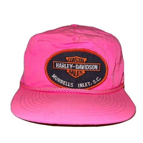 Vintage Harley Davidson Coastal Sales South Carolina Strap Patch Hat Cap