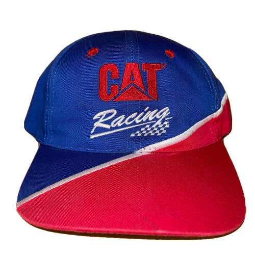 Vintage CAT Caterpillar Racing Nascar Snapback Hat Cap
