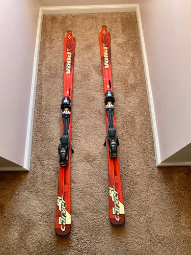 Used Men's Volkl 163 cm All Mountain Skis With Bindings