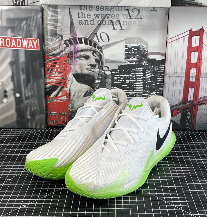 Nike Court Zoom Vapor Cage 4 Rafa White Green Tennis Shoes DD1579-105 Mens Sz 12 NEW
