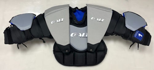 New Gait Box/Indoor Lacrosse goalie chest protector size youth lax goal shoulder