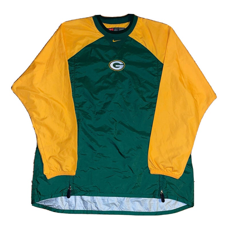Vintage Green Bay Packers Nike Pro Line NFL Center Swoosh Windbreaker Size XL