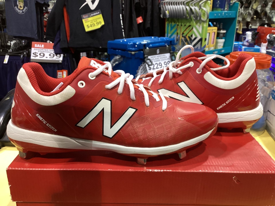 Red New Adult Men's Size 12 (Women's 13) Metal New Balance Low Top