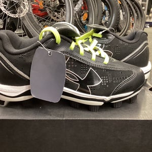 Black New Adult Women's Size 4.5 (Women's 5.5) Molded Cleats Under Armour Low Top