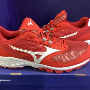Red New Adult Men's Size 10 (Women's 11) Molded Cleats Mizuno Low Top