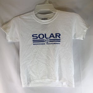 Gildan Youth Unisex Solar Soccer Academy Size Large White Blue SS Shirt New