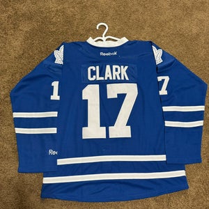 TORONTO MAPLE LEAFS CLARK HOCKEY JERSEY WITH FIGHT STRAP NEW