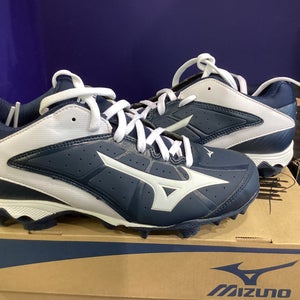Blue New Adult Women's Size 6.0 (Women's 7.0) Molded Cleats Mizuno Low Top