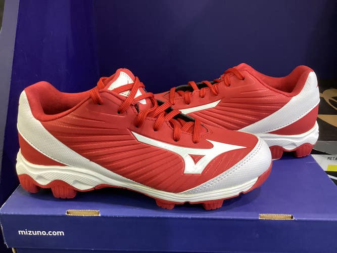 Red New Youth Kid's Size 5.0 (Women's 6.0) Molded Cleats Mizuno Low Top