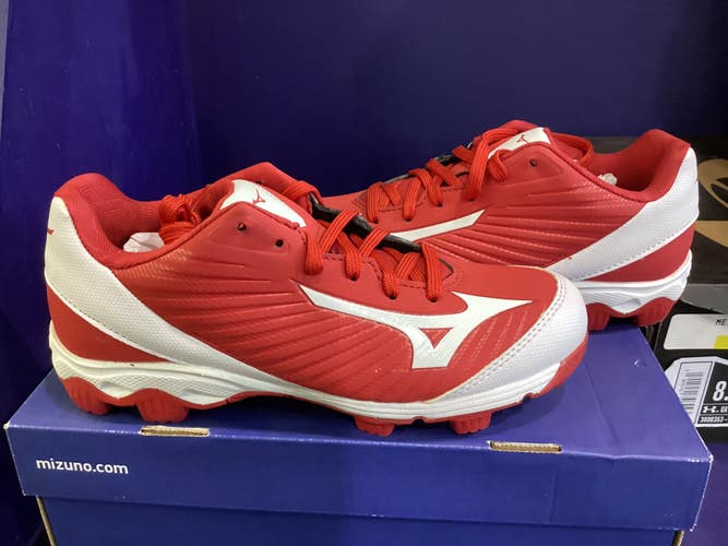 Red New Youth Kid's Size 4.5 (Women's 5.5) Molded Cleats Mizuno Low Top