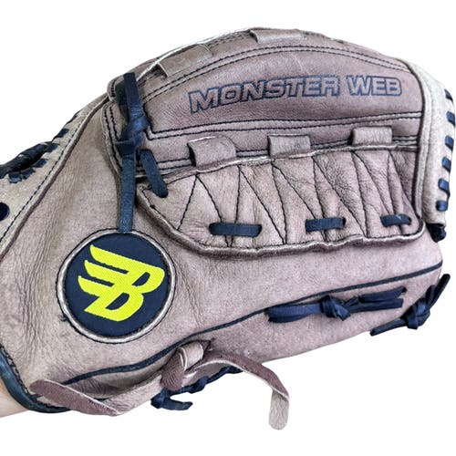 Brett Pro Leather LH Baseball Glove Youth Monster Web 12" BR 450 Handcrafted