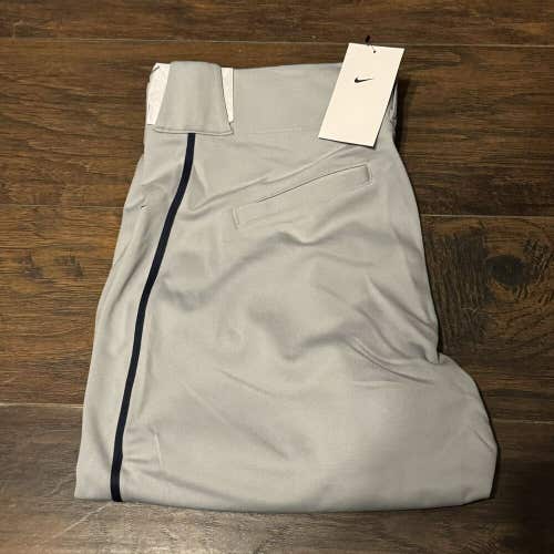 Nike Vapor Select High Fit Knicker Gray/Navy Piped Baseball Softball Pants Sz XL