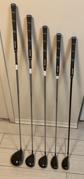 MENS RH MAC GREGOR WOOD SET DRIVER 3W 5W 4H AND 5H - SENIOR FLEX - EUC