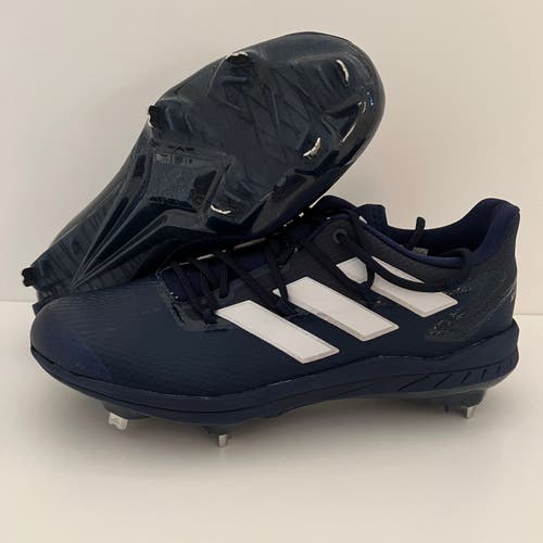 (Size 9) Adidas Afterburner 8 Low 'Team Navy' Metal Baseball Cleats