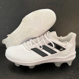(Size 10) Adidas Afterburner 8 Pro Low 'White Black' Molded Baseball Cleats