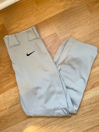 Like New Nike Gray straight leg baseball pant YXL