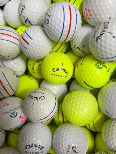 Callaway ERC-Soft......        15 Premium AAA Yellow & White Used Golf Balls