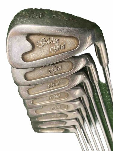 RAM Golf Golden Girl Iron Set 3-PW Ladies Steel 5i 36" Excellent Grips Women RH