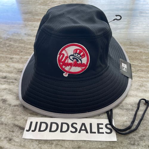 New York Yankees New Era Black Gray Retro Logo Beach MLB Bucket Hat Cap OSFM $40  New