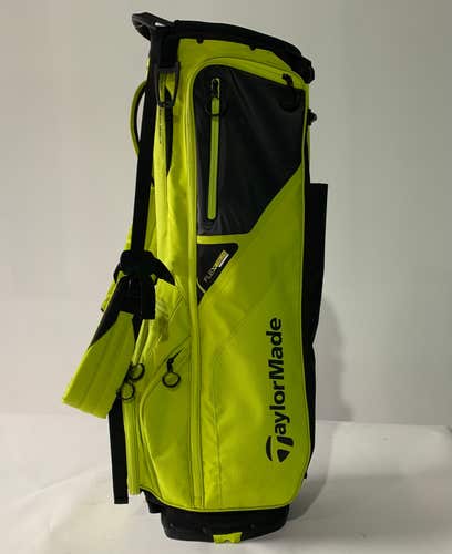 TaylorMade 2022 FlexTech Stand Bag Neon Yellow 5-Way Divide Dual Strap Golf Bag