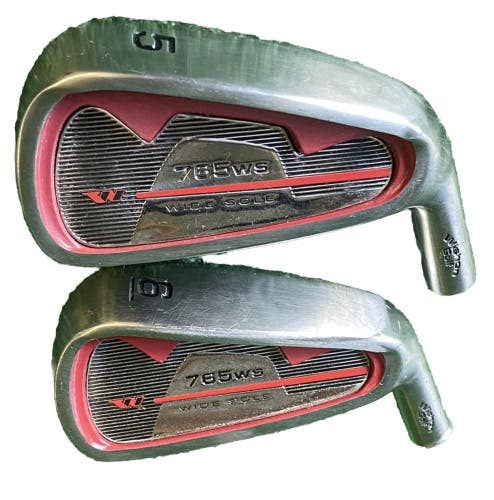 Wishon Golf 765WS Wide Sole 5 And 6 Iron Club Heads Only Lot Of 2 RH Components