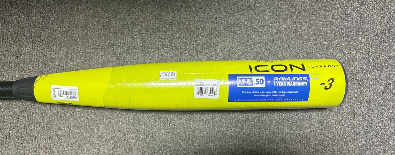 New 2024 Rawlings (-3) 29 oz 32" Icon Glowstick Bat
