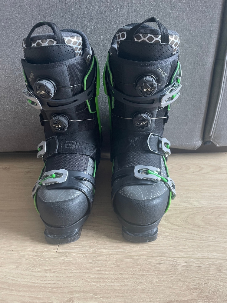 Apex ski and snowboard boots.